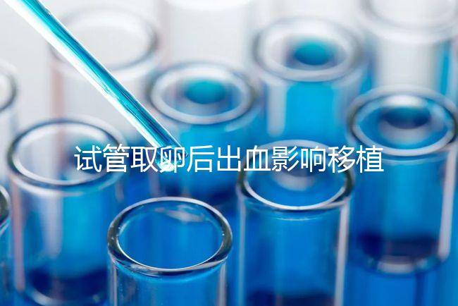 試管取卵后出血影響移植嗎？生殖醫生是這么解釋的